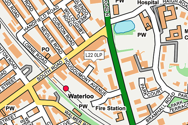 L22 0LP map - OS OpenMap – Local (Ordnance Survey)