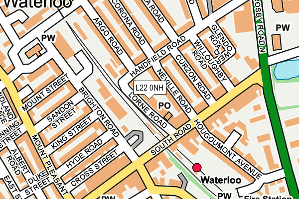 L22 0NH map - OS OpenMap – Local (Ordnance Survey)