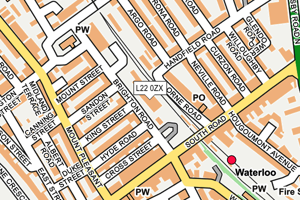 L22 0ZX map - OS OpenMap – Local (Ordnance Survey)
