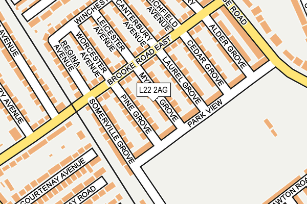 L22 2AG map - OS OpenMap – Local (Ordnance Survey)