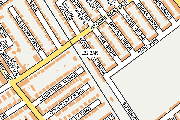 L22 2AR map - OS OpenMap – Local (Ordnance Survey)