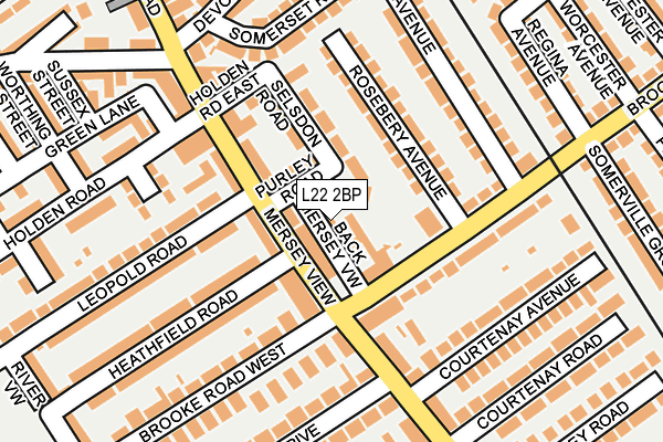 L22 2BP map - OS OpenMap – Local (Ordnance Survey)