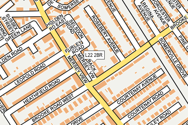 L22 2BR map - OS OpenMap – Local (Ordnance Survey)