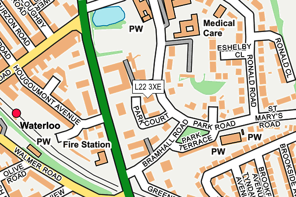 L22 3XE map - OS OpenMap – Local (Ordnance Survey)