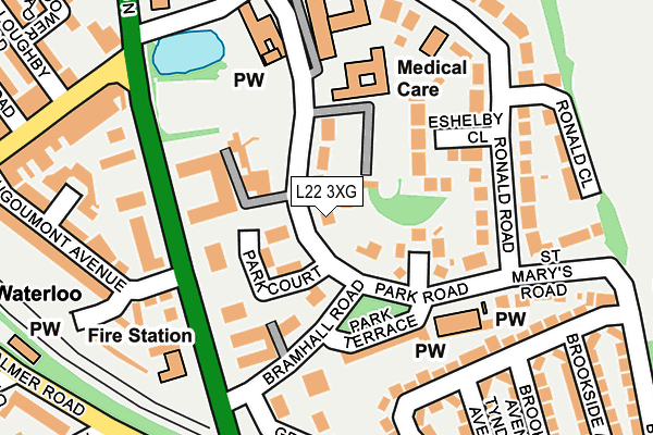 L22 3XG map - OS OpenMap – Local (Ordnance Survey)