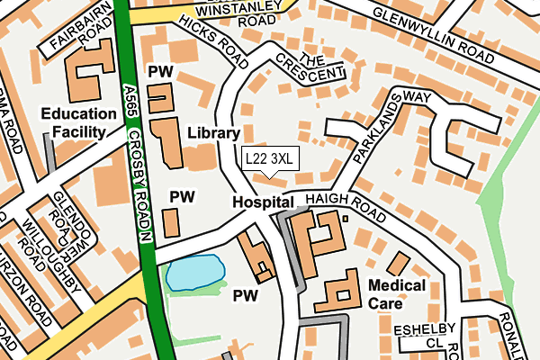 L22 3XL map - OS OpenMap – Local (Ordnance Survey)