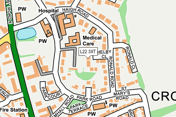 L22 3XT map - OS OpenMap – Local (Ordnance Survey)