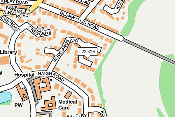 L22 3YR map - OS OpenMap – Local (Ordnance Survey)