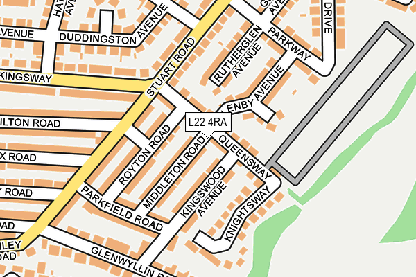 L22 4RA map - OS OpenMap – Local (Ordnance Survey)