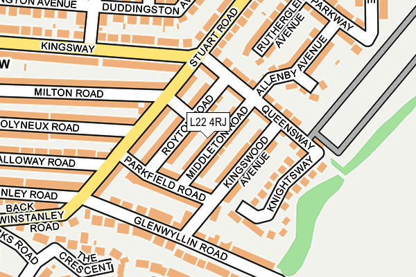 L22 4RJ map - OS OpenMap – Local (Ordnance Survey)