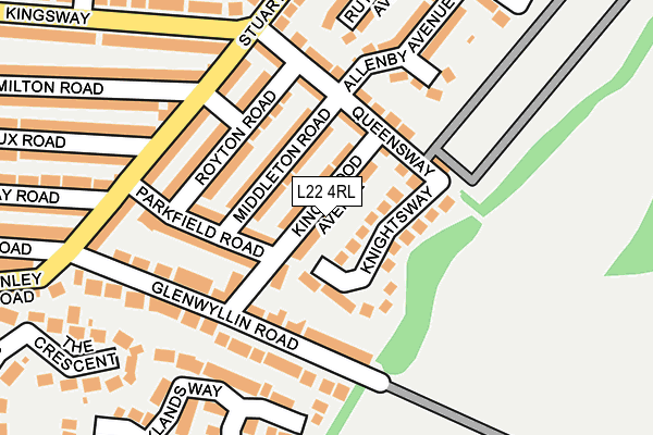 L22 4RL map - OS OpenMap – Local (Ordnance Survey)