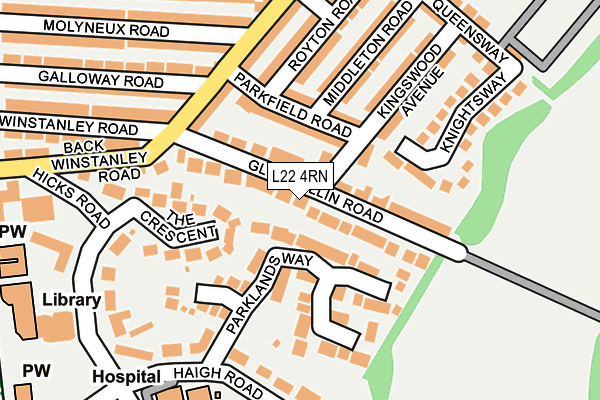 L22 4RN map - OS OpenMap – Local (Ordnance Survey)