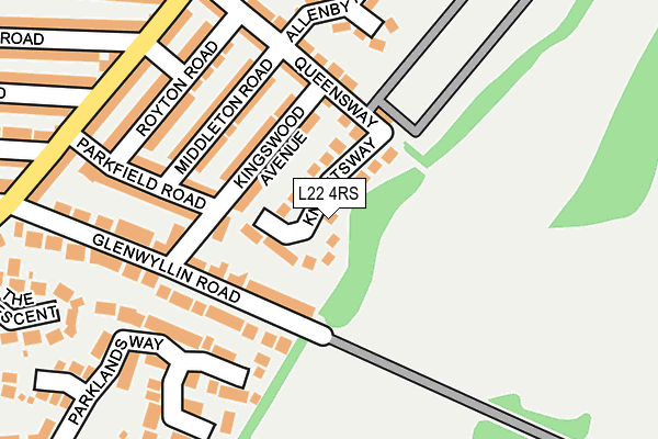 L22 4RS map - OS OpenMap – Local (Ordnance Survey)