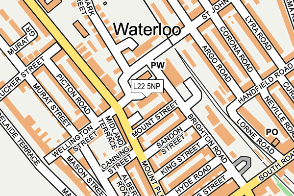 L22 5NP map - OS OpenMap – Local (Ordnance Survey)
