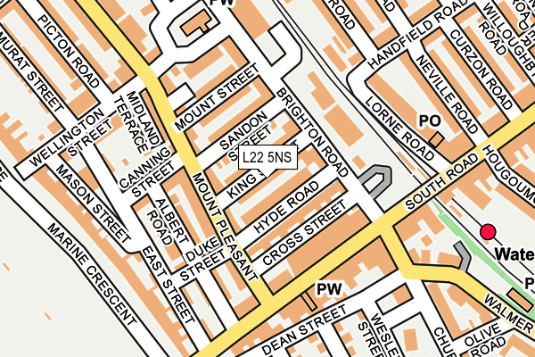 L22 5NS map - OS OpenMap – Local (Ordnance Survey)