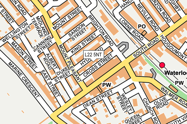 L22 5NT map - OS OpenMap – Local (Ordnance Survey)