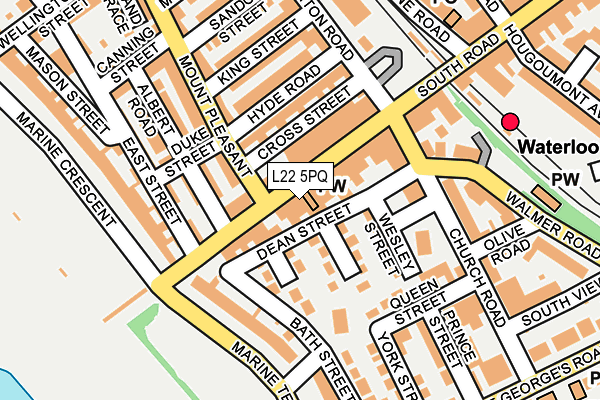 L22 5PQ map - OS OpenMap – Local (Ordnance Survey)