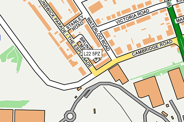 L22 5PZ map - OS OpenMap – Local (Ordnance Survey)
