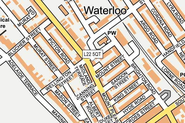 L22 5QT map - OS OpenMap – Local (Ordnance Survey)