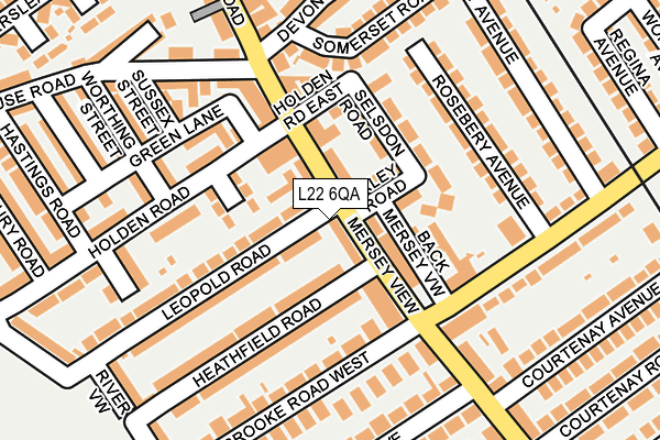L22 6QA map - OS OpenMap – Local (Ordnance Survey)