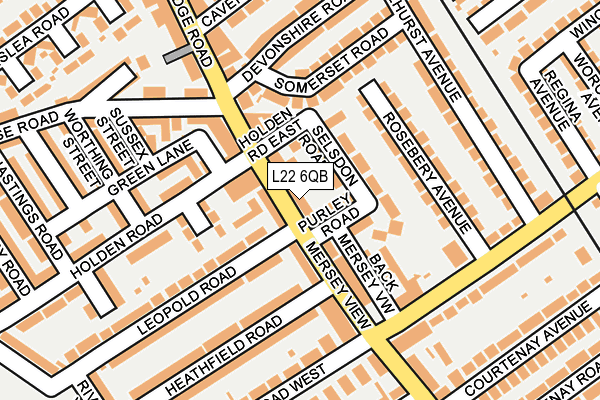 L22 6QB map - OS OpenMap – Local (Ordnance Survey)