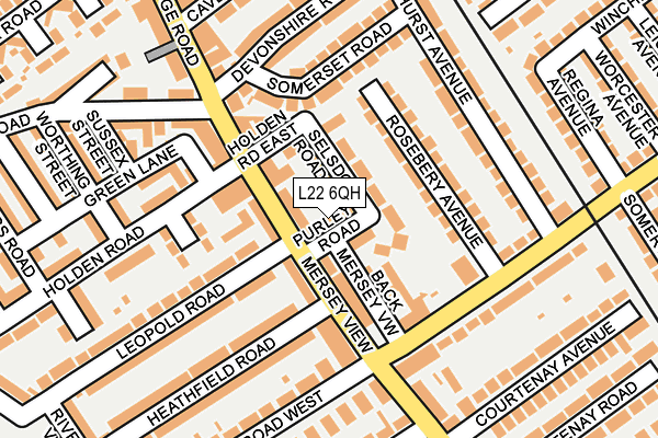L22 6QH map - OS OpenMap – Local (Ordnance Survey)