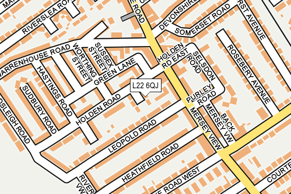 L22 6QJ map - OS OpenMap – Local (Ordnance Survey)