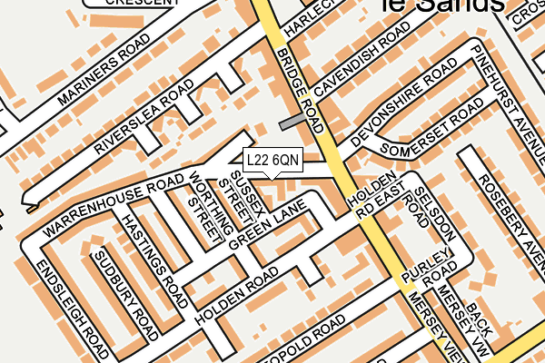 L22 6QN map - OS OpenMap – Local (Ordnance Survey)