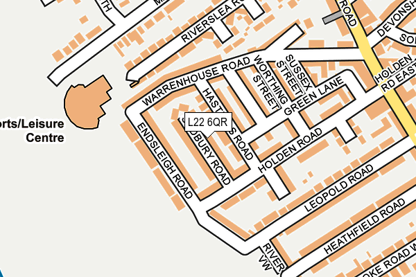 L22 6QR map - OS OpenMap – Local (Ordnance Survey)