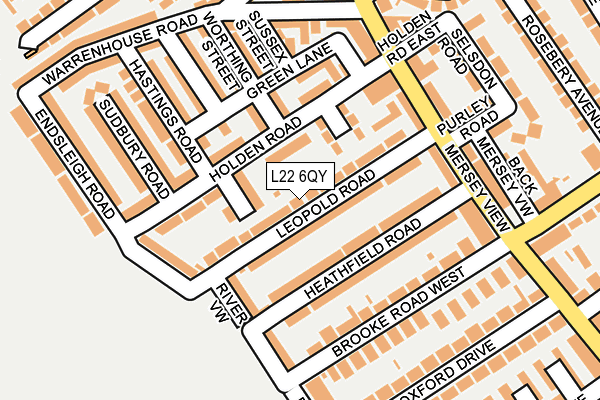 L22 6QY map - OS OpenMap – Local (Ordnance Survey)