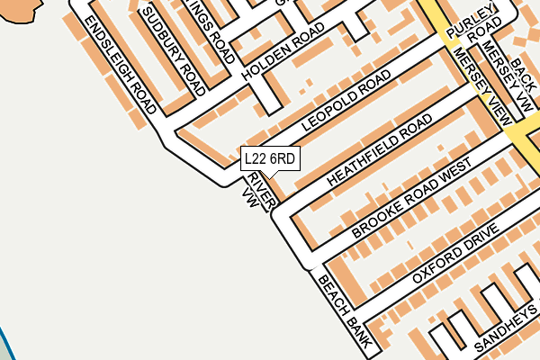 L22 6RD map - OS OpenMap – Local (Ordnance Survey)