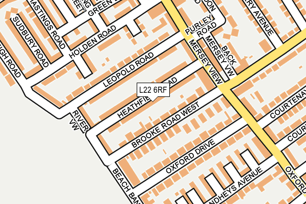 L22 6RF map - OS OpenMap – Local (Ordnance Survey)