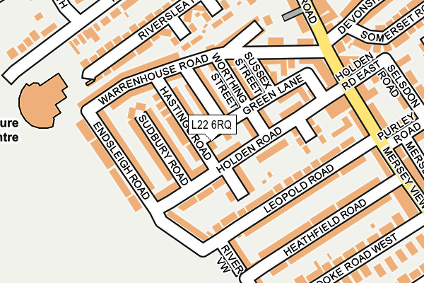 L22 6RQ map - OS OpenMap – Local (Ordnance Survey)