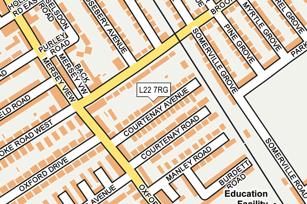 L22 7RG map - OS OpenMap – Local (Ordnance Survey)