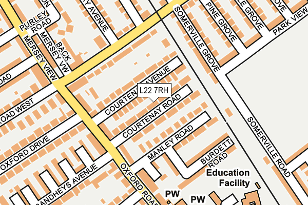 L22 7RH map - OS OpenMap – Local (Ordnance Survey)