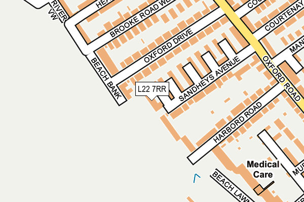 L22 7RR map - OS OpenMap – Local (Ordnance Survey)