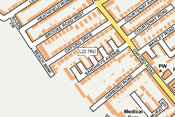 L22 7RU map - OS OpenMap – Local (Ordnance Survey)