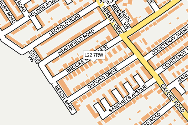 L22 7RW map - OS OpenMap – Local (Ordnance Survey)