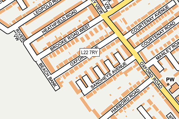 L22 7RY map - OS OpenMap – Local (Ordnance Survey)