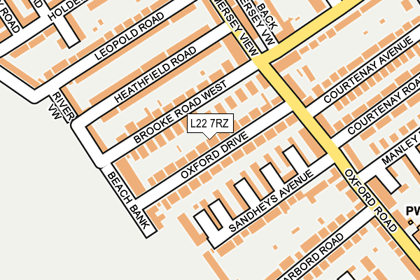 L22 7RZ map - OS OpenMap – Local (Ordnance Survey)