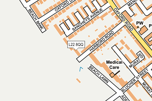L22 8QQ map - OS OpenMap – Local (Ordnance Survey)