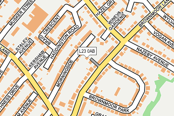 L23 0AB map - OS OpenMap – Local (Ordnance Survey)