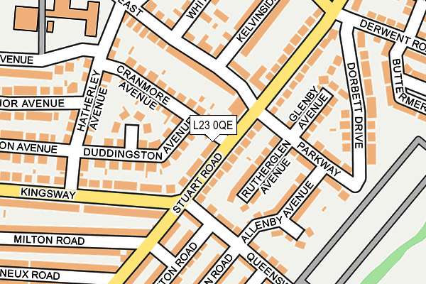 L23 0QE map - OS OpenMap – Local (Ordnance Survey)