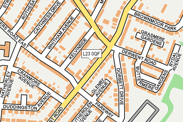L23 0QF map - OS OpenMap – Local (Ordnance Survey)