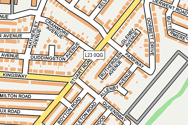 L23 0QG map - OS OpenMap – Local (Ordnance Survey)