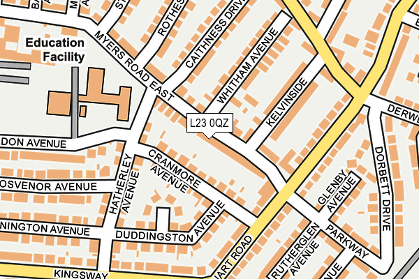 L23 0QZ map - OS OpenMap – Local (Ordnance Survey)