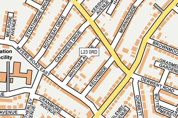 L23 0RD map - OS OpenMap – Local (Ordnance Survey)