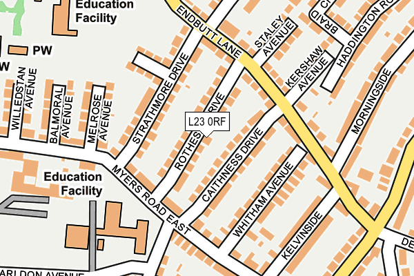 L23 0RF map - OS OpenMap – Local (Ordnance Survey)
