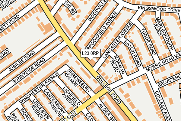 L23 0RP map - OS OpenMap – Local (Ordnance Survey)