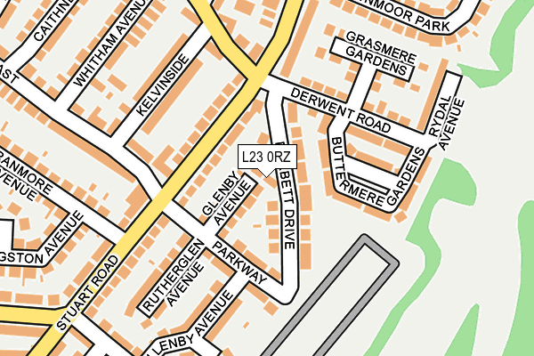 L23 0RZ map - OS OpenMap – Local (Ordnance Survey)
